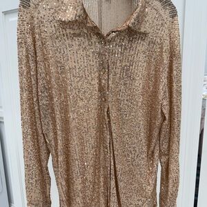 Entro Gold Sequin Blouse